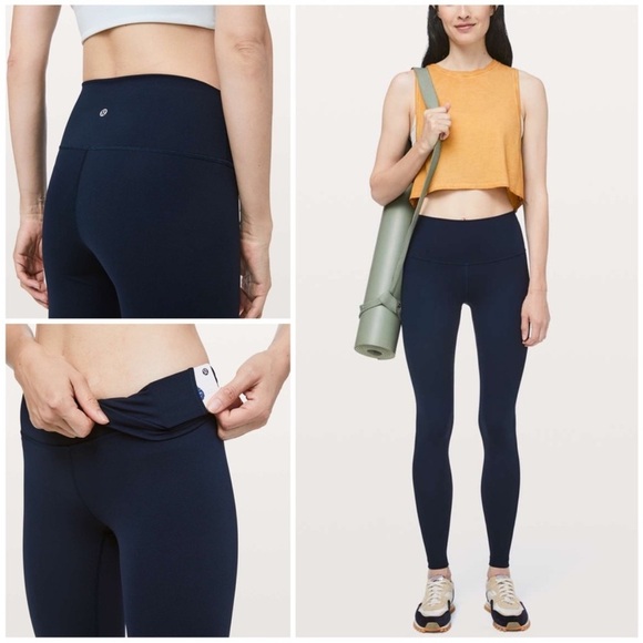 Lululemon Wunder Under High-Rise Tight Sz 6 Full-On Luxtreme 28" In True Navy - Picture 2 of 10